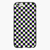 Trippy Checkers Black and White Print iPhone Case