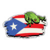 Frog Puerto Rico Flag Vinyl Decal Tree Frog Bumper Sticker for Laptops Tumblers Windows Cars Trucks Walls