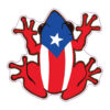 Puerto Rican Flag Frog Vinyl Decal Tree Frog Bumper Sticker Proud Puerto Rico Sticker