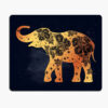 Beautiful Elephant with Wild Rose Flowers and Star Ornaments Mouse pad Gaming Mouse pad Mousepad Nonslip Rubber Backing