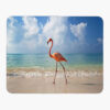 Ink Flamingo Walking on The Beach Mouse pad Natural Rubber Mouse Pad Quality Creative Wrist Protected Wristbands Personalized Desk Mouse Pad