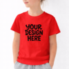 Custom Printed Youth Crewneck T-Shirt | Personalized Kids Cotton Tee